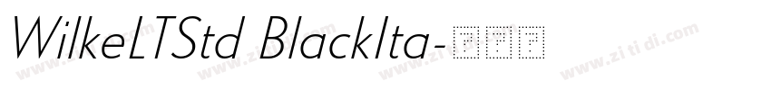 WilkeLTStd BlackIta字体转换